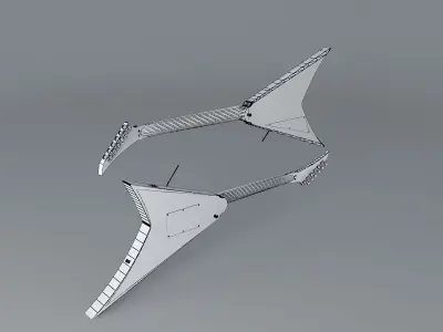 Two Jackson V guitars Free 3D model