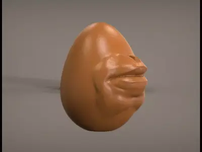 Lips Egg 3D print model