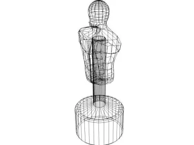 Martial-Art Training Equipment - Punching Dummy 3D model