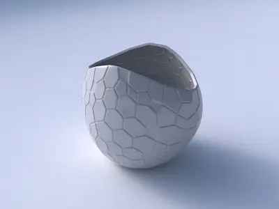 Bowl compressed 3 with organic cells 3D print model