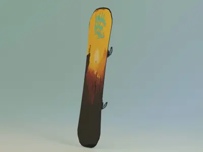 Snowboard Low-poly 3D model