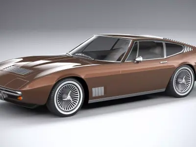 Generic Italian Classic Supercar 1970 3D model