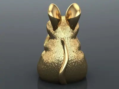 Mouse and Cheese Pendant Necklace 3D print model