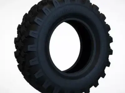 Truck Tire Low-poly 3D model