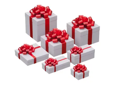 Christmas gift box 3D Model Collection
