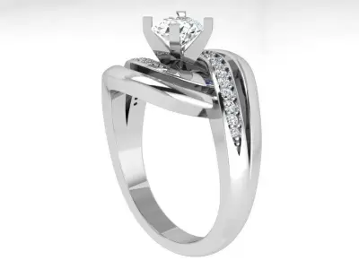 Round Diamond Ring 4384 3D print model