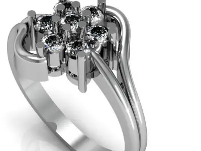 diamond ring 3D print model 61