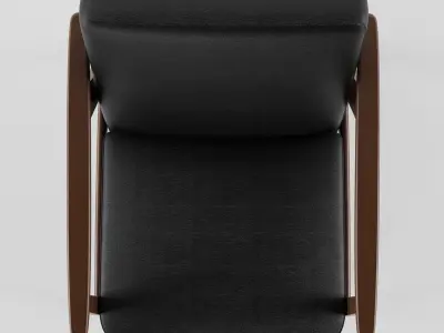 Black Leather Luxury Armchair 3D model