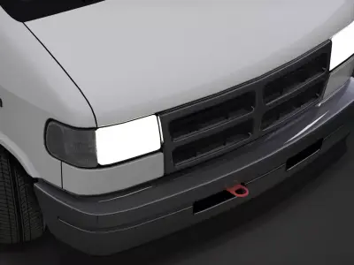 Dodge VAN Low-poly 3D model