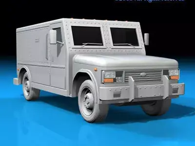 Bank truck 3D model