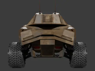 Sci Fi APC Low-poly 3D model