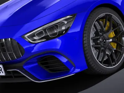 LowPoly Mercedes AMG GT63 2019 Low-poly 3D model