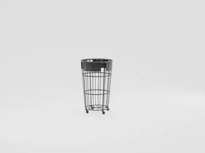 Storage Basket Balls Equipment Low-poly 3D model