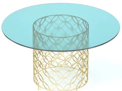 Caracole Dining Table   Chair Set 3D model