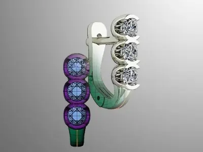 Earrings cm 2 3D print model