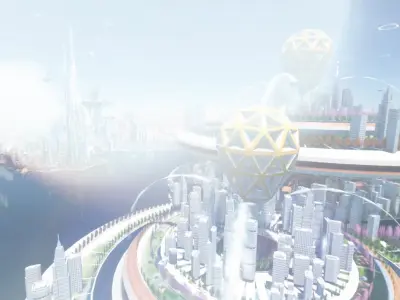Fusion Torus City Low-poly 3D model