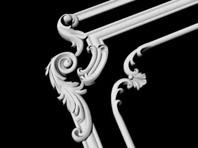 Central decor ornament for furniture 3D model 576