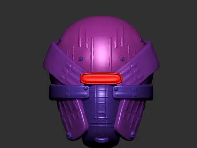 helmet high poly sculpt 3d printable 3D model 2