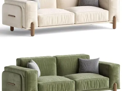 Upholstered Loveseat 3D model