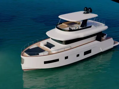 Luxury yacht 3D model