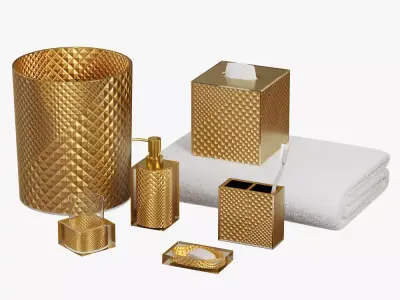 Diamond Elite Gold Bath Accents by Sherry Kline 3D model