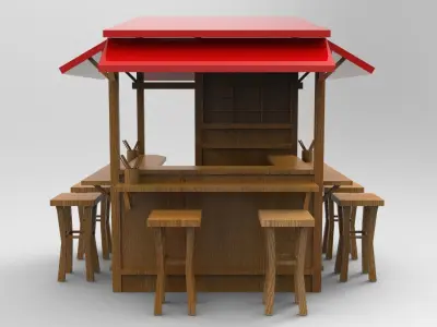 street drink bar 3D model