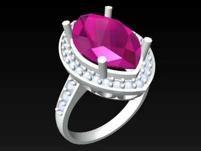 Diamond Ring - Womens Rings - N492850 3D print model
