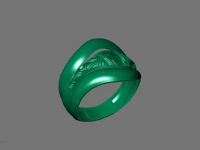 Women Ring Plain Ring Ready STL 3DM Models Womens Rings 3D print model 8