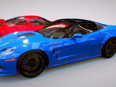 Chevrolet corvette c6 zr1 Low-poly 3D model