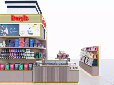 Beryls Chocolate Mall Kiosk Design 3D model