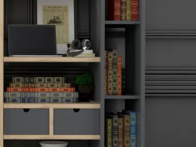 Decorative Set bookcase 3D model
