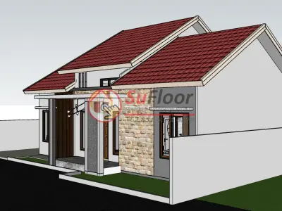 House 16x11m code 434- Sketchup 3D model 3D model