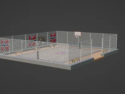 Basketball Stadium - Norway Low-poly 3D model