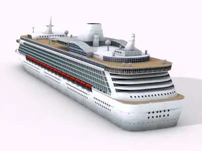 Passengers Cruise Liners 3D Models Watercraft Collections Low-poly 3D model