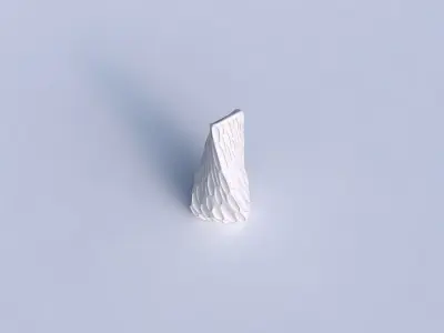 Vase twist puffy tipped triangle with bubbles 3D print model