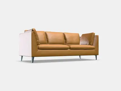 STOCKHOLM Three-seat sofa Low-poly 3D model