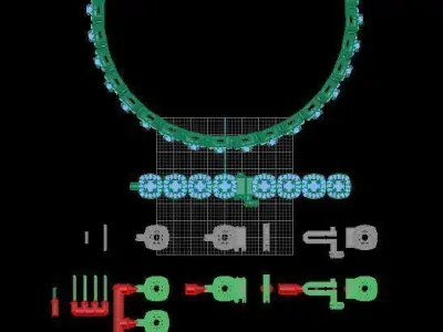 Diamond Cushion Halo Bracelet Tennis  3D print model