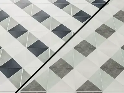 Auteur Diamond Sage Matte 9x9 Porcelain Tile Pattern 1 3D model