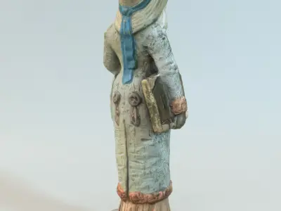 Decorative old woman statue Free 3D model