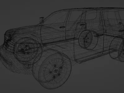 Toyota Land Cruiser 2015 J200 Low-poly 3D model