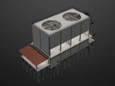 Industrial Building 004 3D model