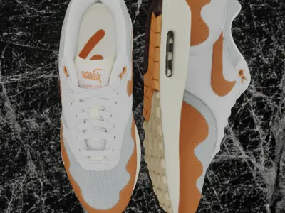 NIKE AIR MAX 1 PATTA WAVES MONARCH 3D SHOES Low-poly 3D model
