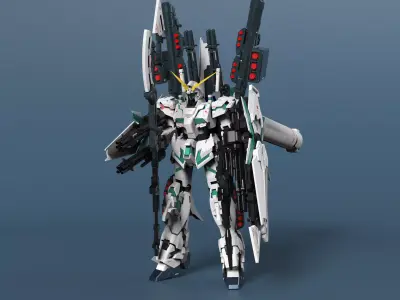 Full Armor Unicorn Gundam Editable with SolidWorks 3D model