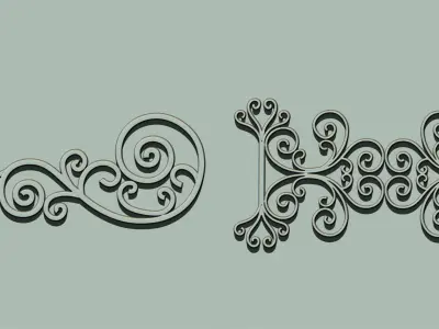 54 Grill Ornament IMM and VDM Brush Pack for Zbrush Low-poly 3D model