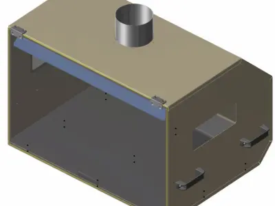 3D MODEL DESIGN metal box hobby paint booth 3D model