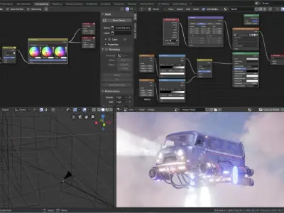 Flying Car  Low-poly 3D model