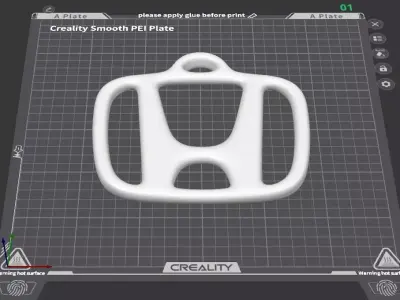 Honda keychain 01 3D print model