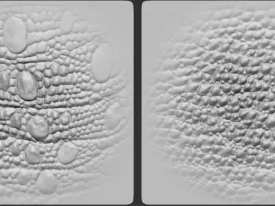 18 Reptile Dragon lizard crocodile Skin Scale Alphas V2 3D model