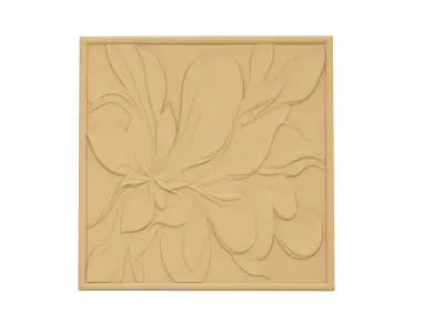 modern panel wall decor set wall relief mural CNC 129  3D model