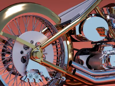 HARLEY DAVIDSON BOBBER WITH SHOVELHEAD ENGINE  3D model